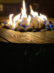 Whiskey Barrel Fire Table